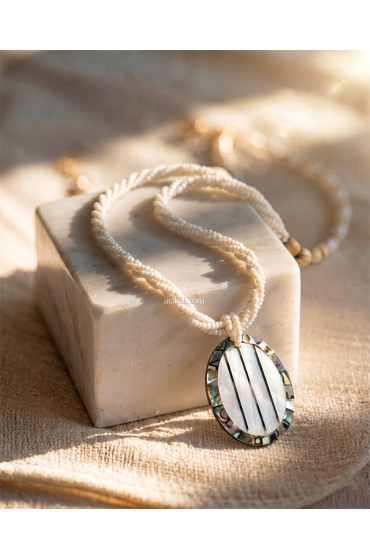 Bali Handmade Wood Necklace Bali Handmade Wood Necklace